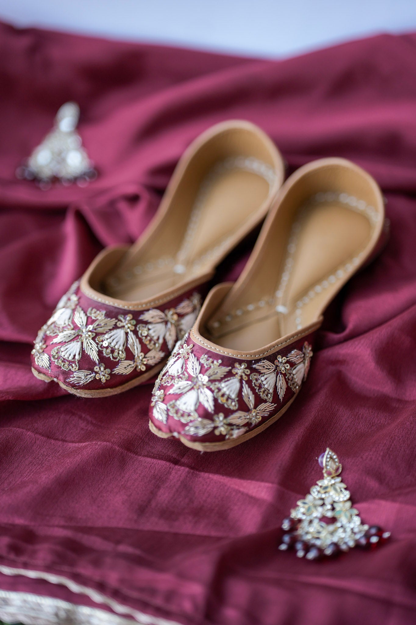 Noor Royale Jutti - Maroon