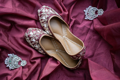 Noor Royale Jutti - Maroon